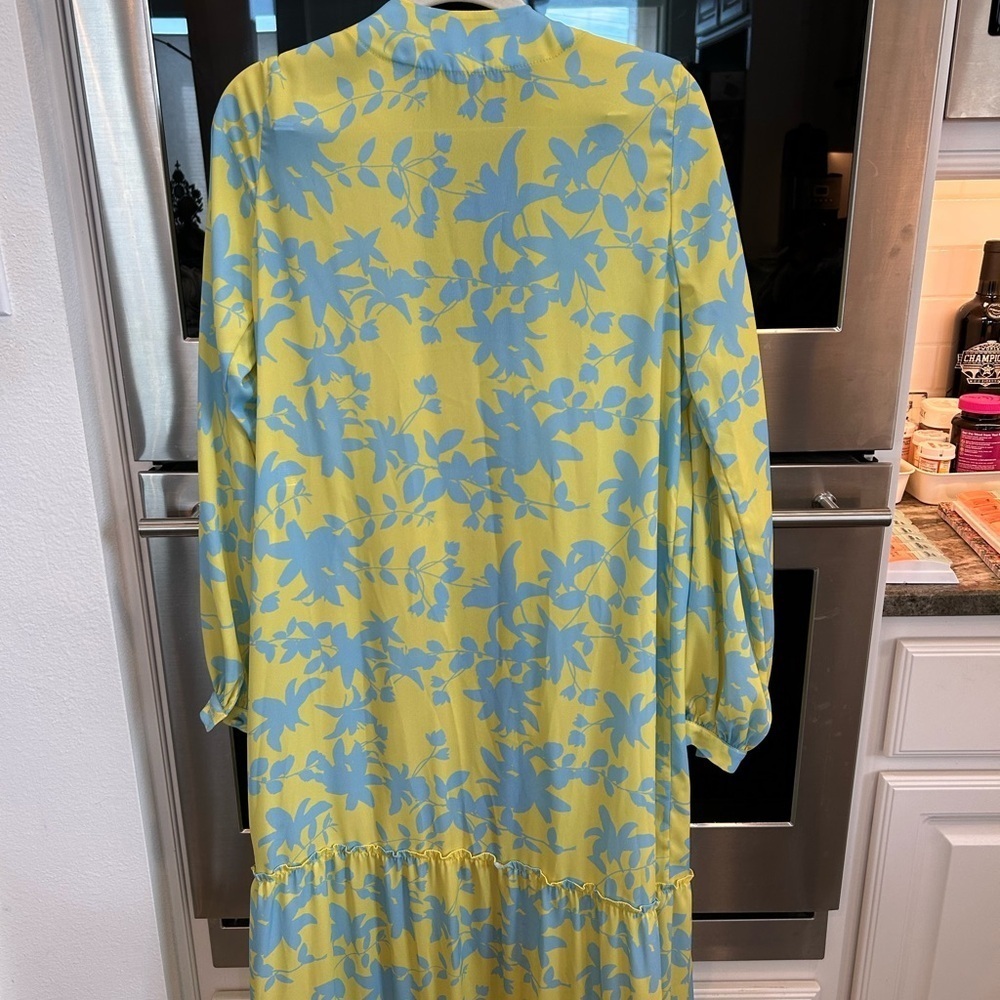 3LL (Colombian brand) Yellow and Blue kimono, size S, GUC Coachella fairy - Picture 4 of 4